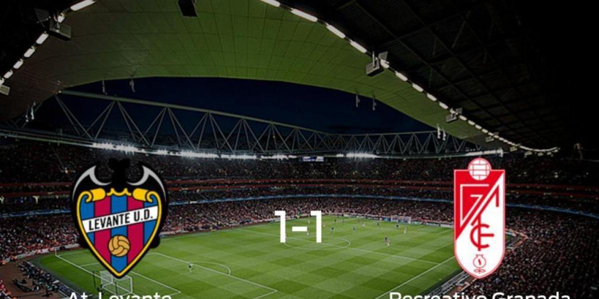 El At. Levante y el Recreativo Granada se reparten los puntos y empatan 1-1