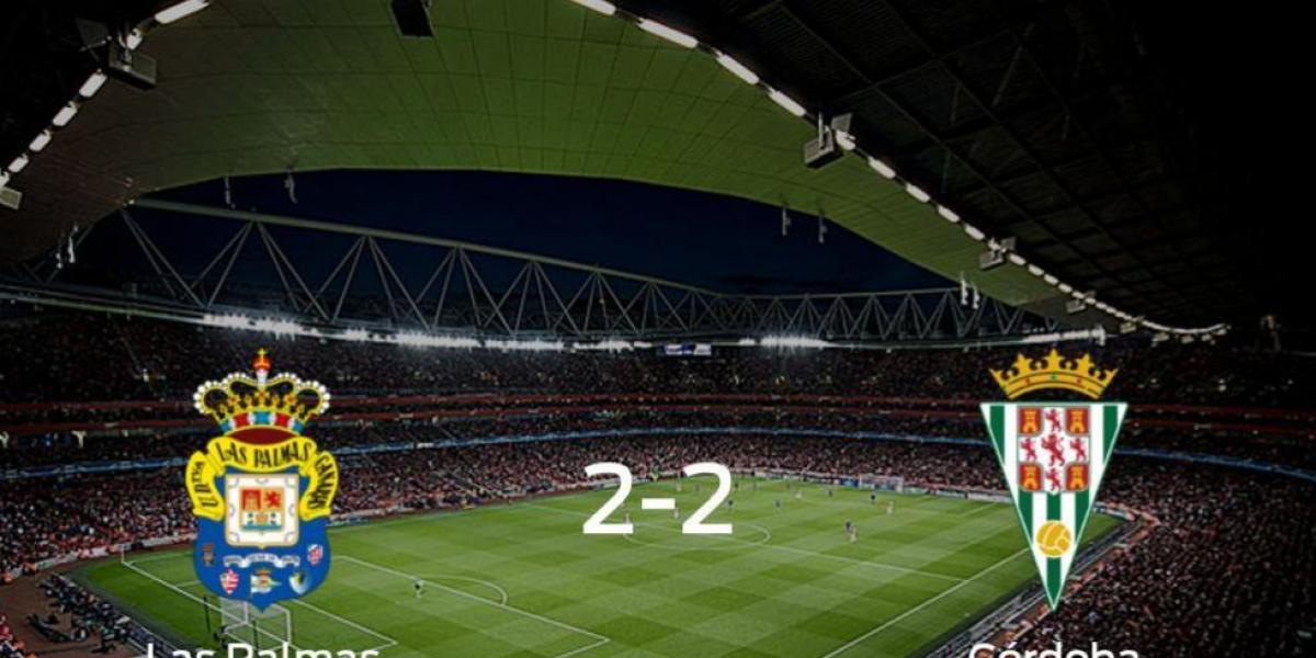 Las Palmas At. y el Córdoba finalizan su encuentro liguero con un empate (2-2)