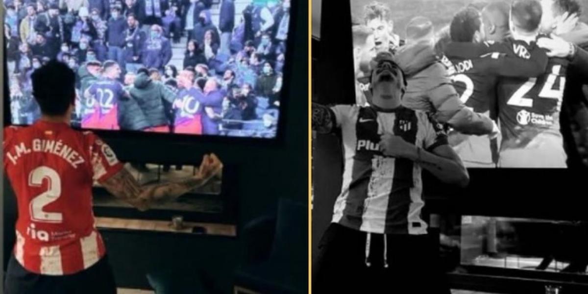 ¡Cómo vivió Giménez el pase del Atlético en la Champions!