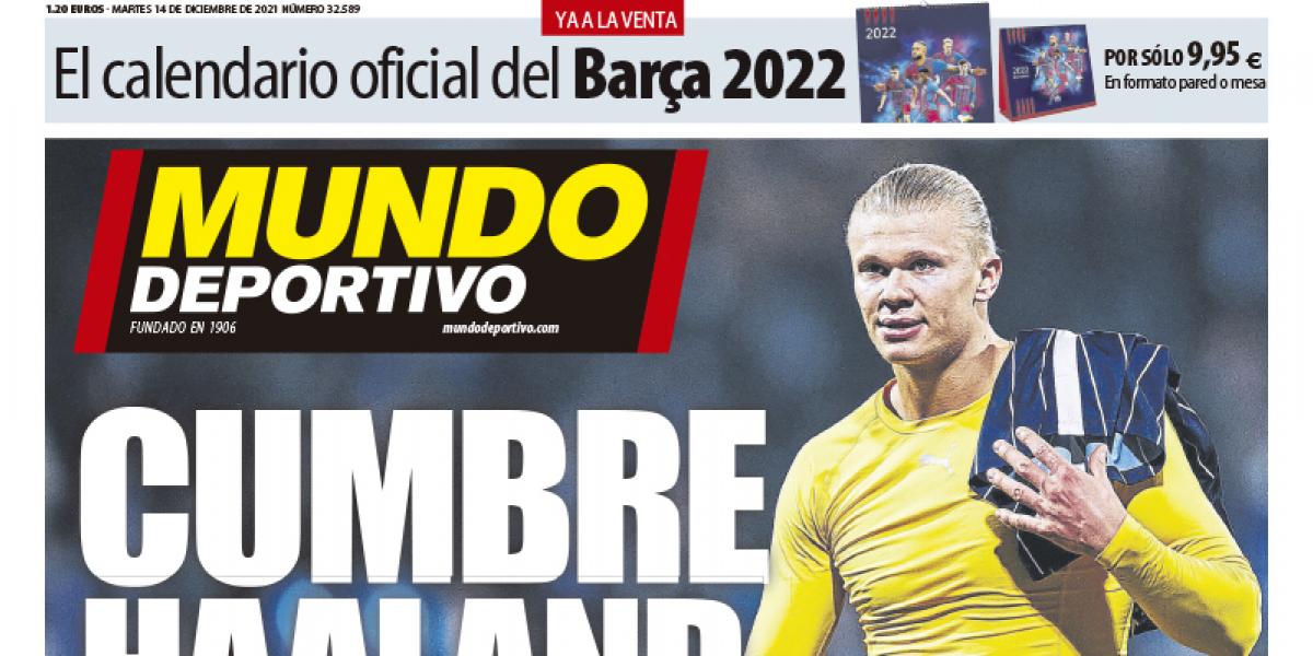 Portada de Mundo Deportivo del martes 14 de diciembre de 2021