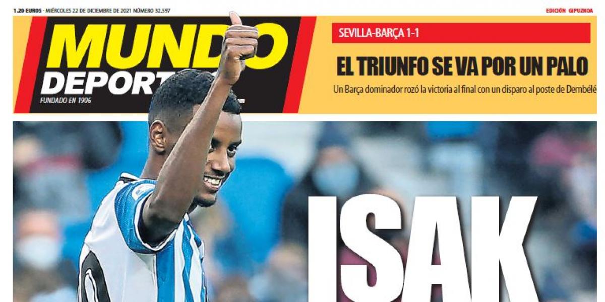 Portada de Mundo Deportivo Gipuzkoa del miércoles 22 de diciembre de 2021