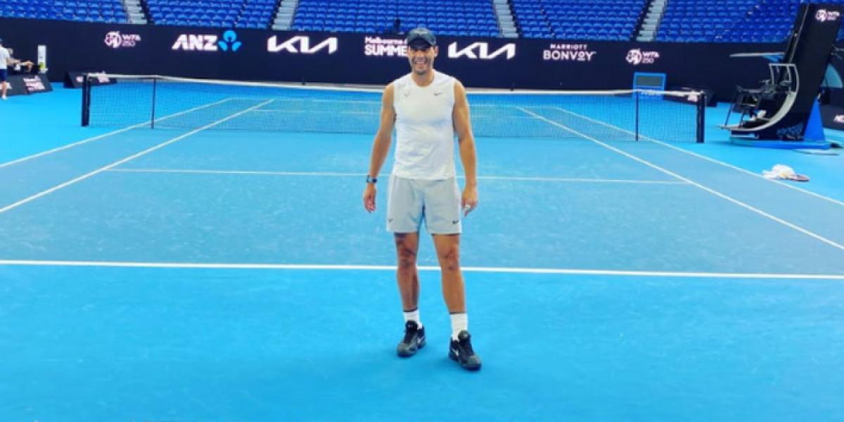 Rafa Nadal, ya en Melbourne para empezar la temporada
