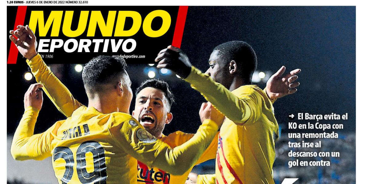 Portada Mundo Deportivo, jueves 6 de enero de 2022
