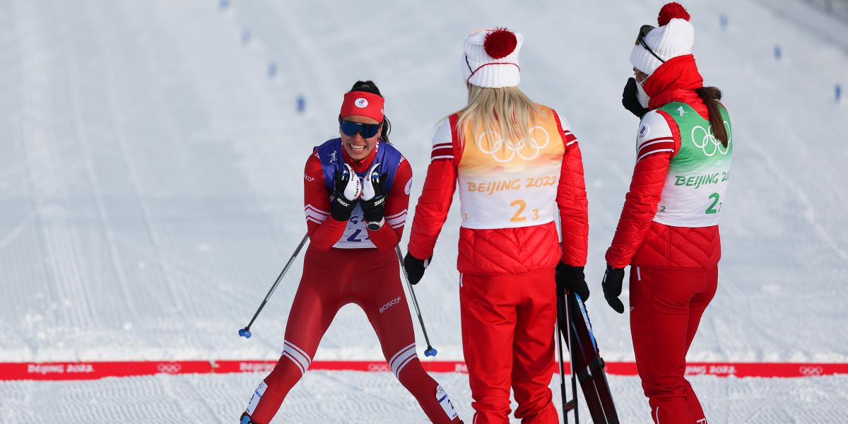 El equipo ruso se impone en relevos 4x5 km femenino de esquí de fondo