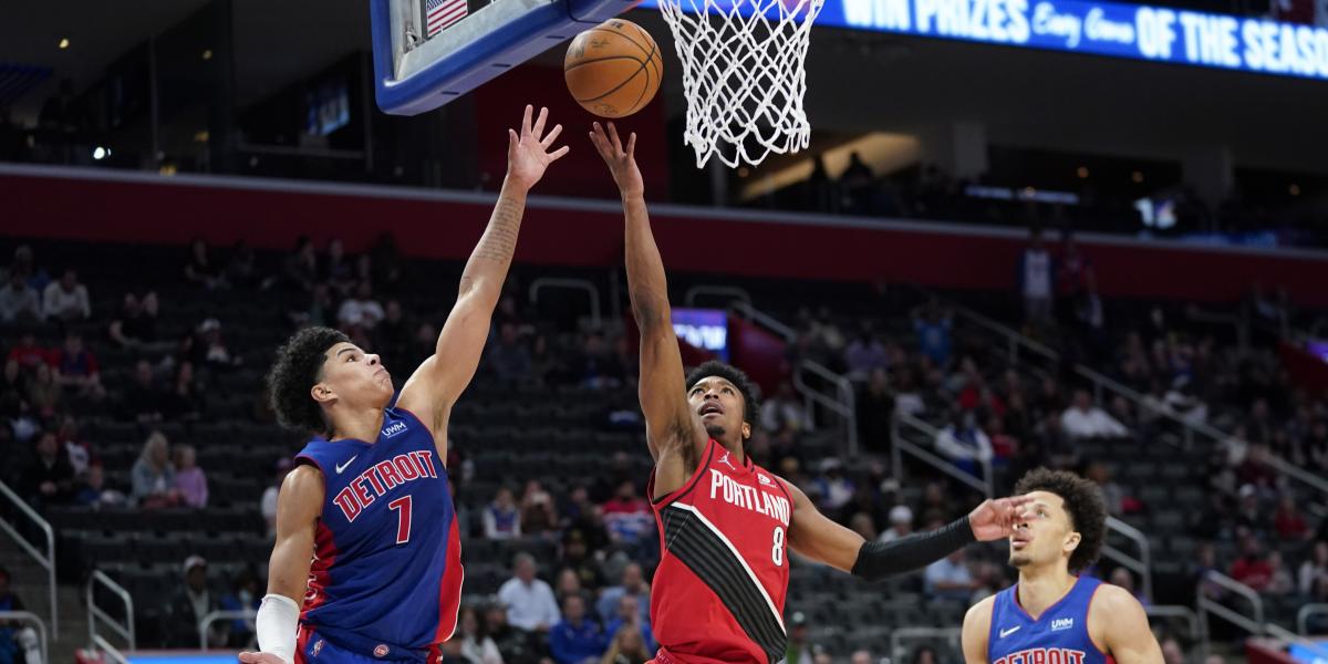 Los Blazers rompen frente a los Pistons su mala racha
