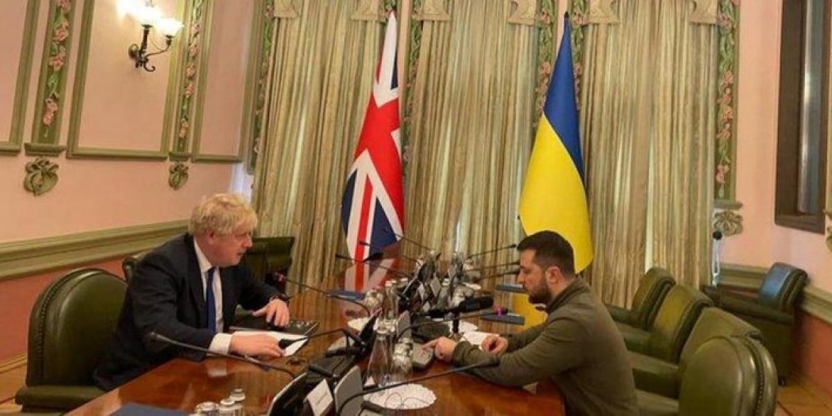 Reunión no anunciada entre Johnson y Zelenski en Kyiv