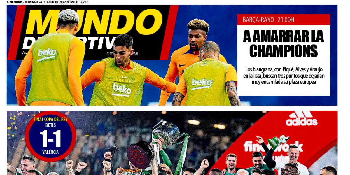 Portada Mundo Deportivo, domingo 24 de abril de 2022