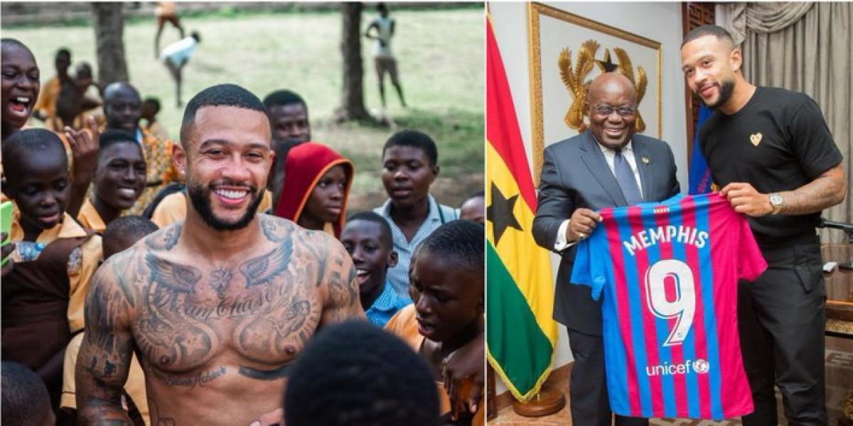 El viral recibimiento a Memphis Depay en Ghana