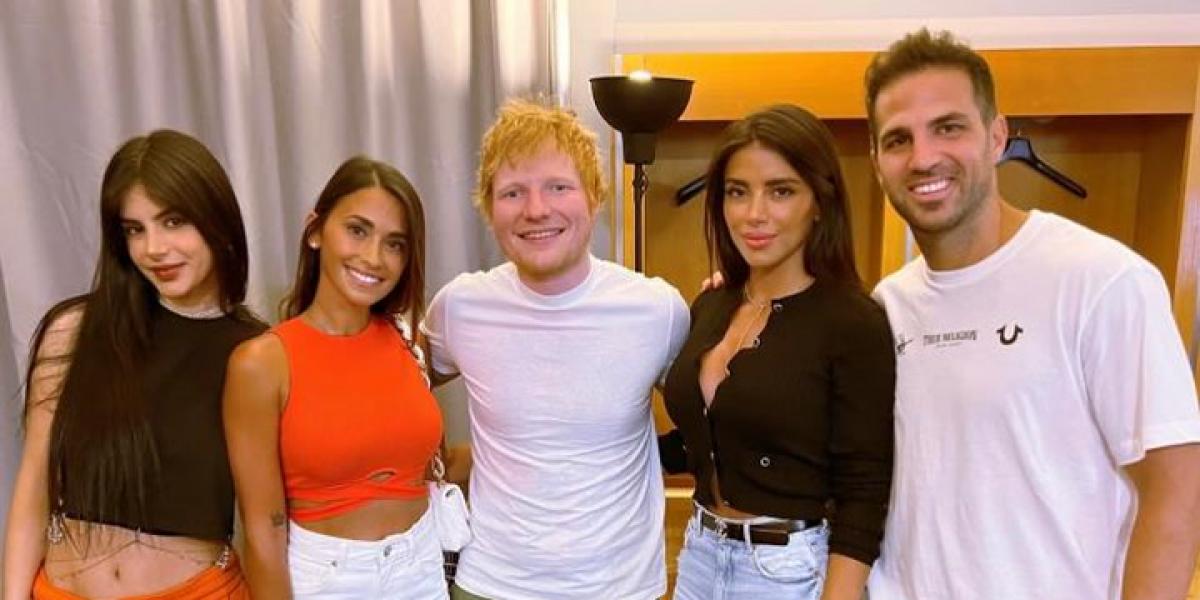 Antonela Roccuzzo en el concierto de Ed Sheeran