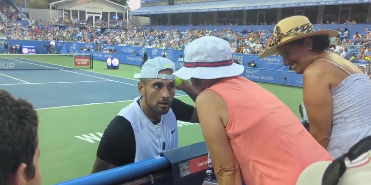 ¡Kyrgios lo ha vuelto a hacer! El australiano pidió algo insólito en pleno partido