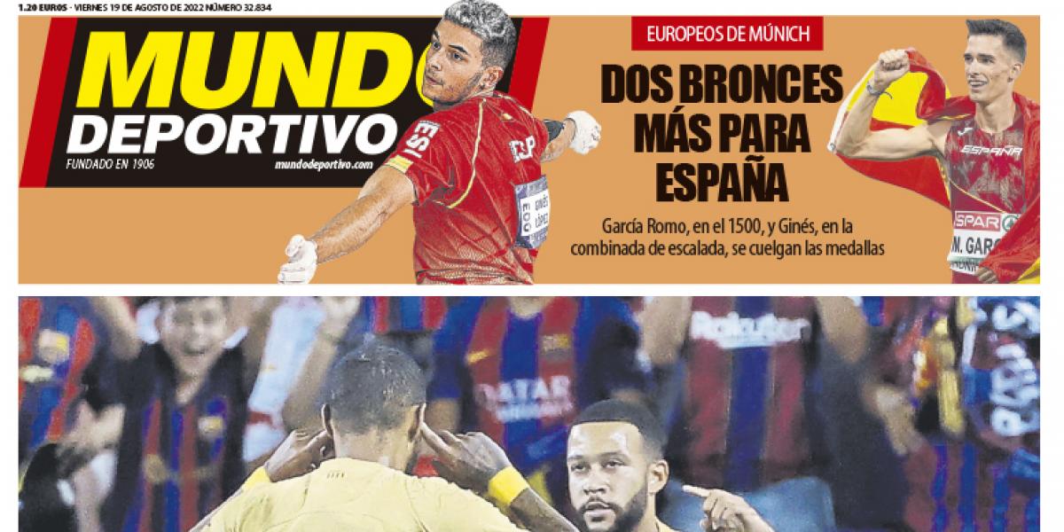 Portada de Mundo Deportivo del viernes 19 de agosto de 2022