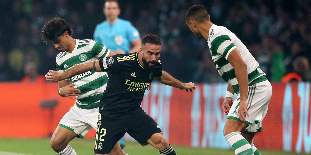 El palo salva al Real Madrid en Celtic Park