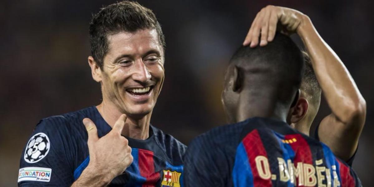 Lewandowski firmó su primer ‘hat-trick’ con el Barça ante el Viktoria Plzen