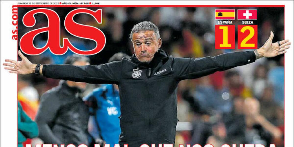 El tropiezo de España y el virus FIFA, en las portadas deportivas de hoy