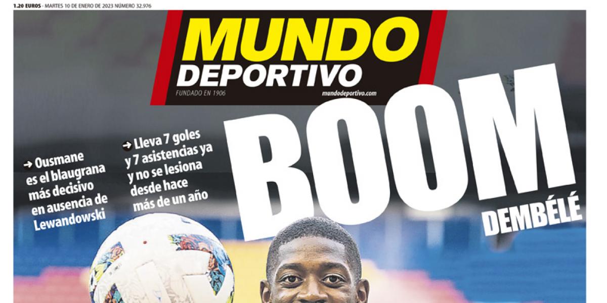 Portada de Mundo Deportivo del martes 10 de enero de 2023