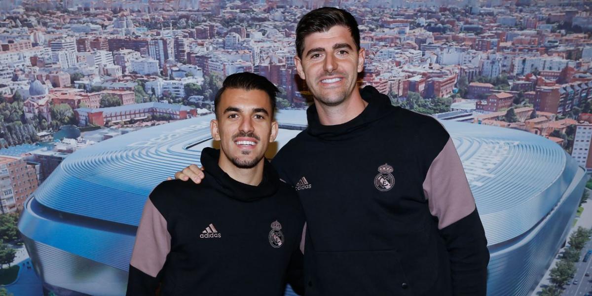 Ceballos y Courtois, con los madridistas en Bilbao