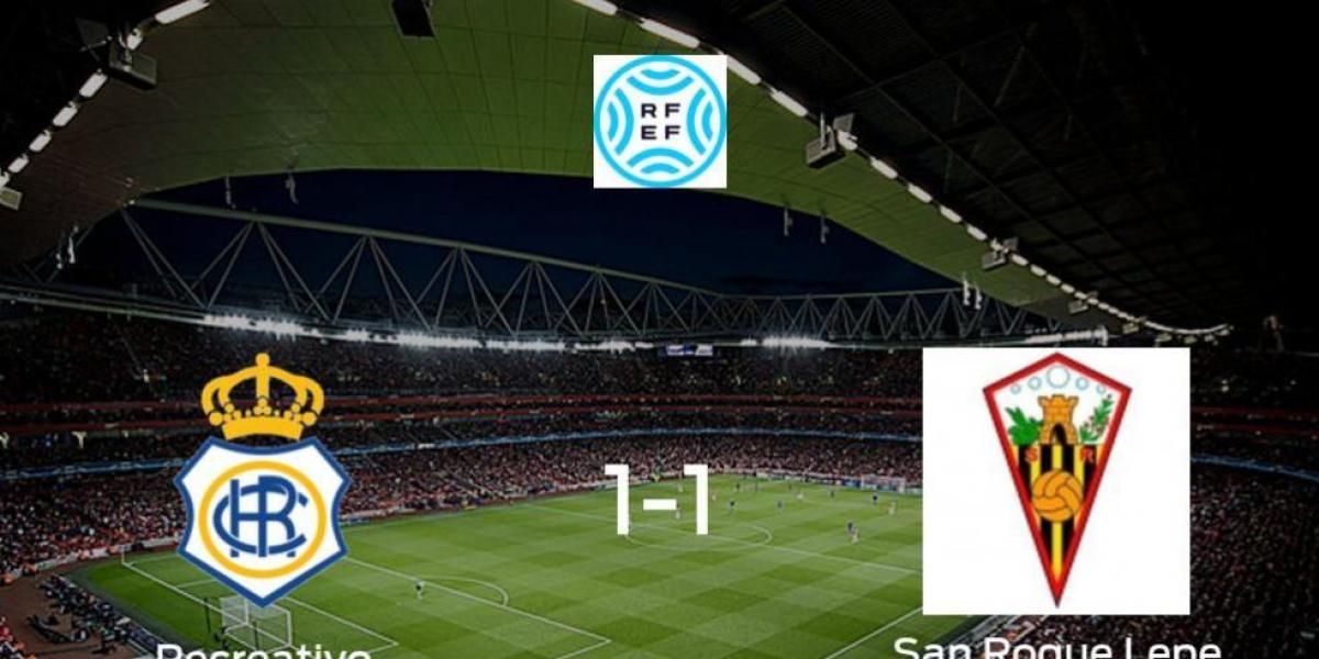 Empate a uno entre el Recreativo y el San Roque Lepe