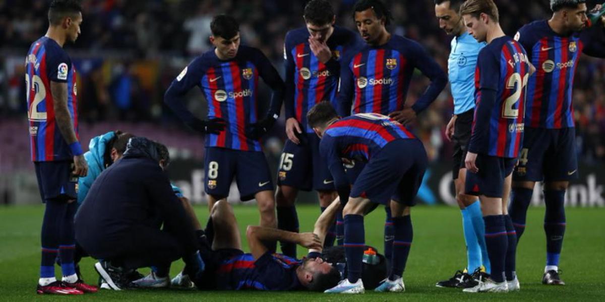 Busquets se lesionó ante el Sevilla