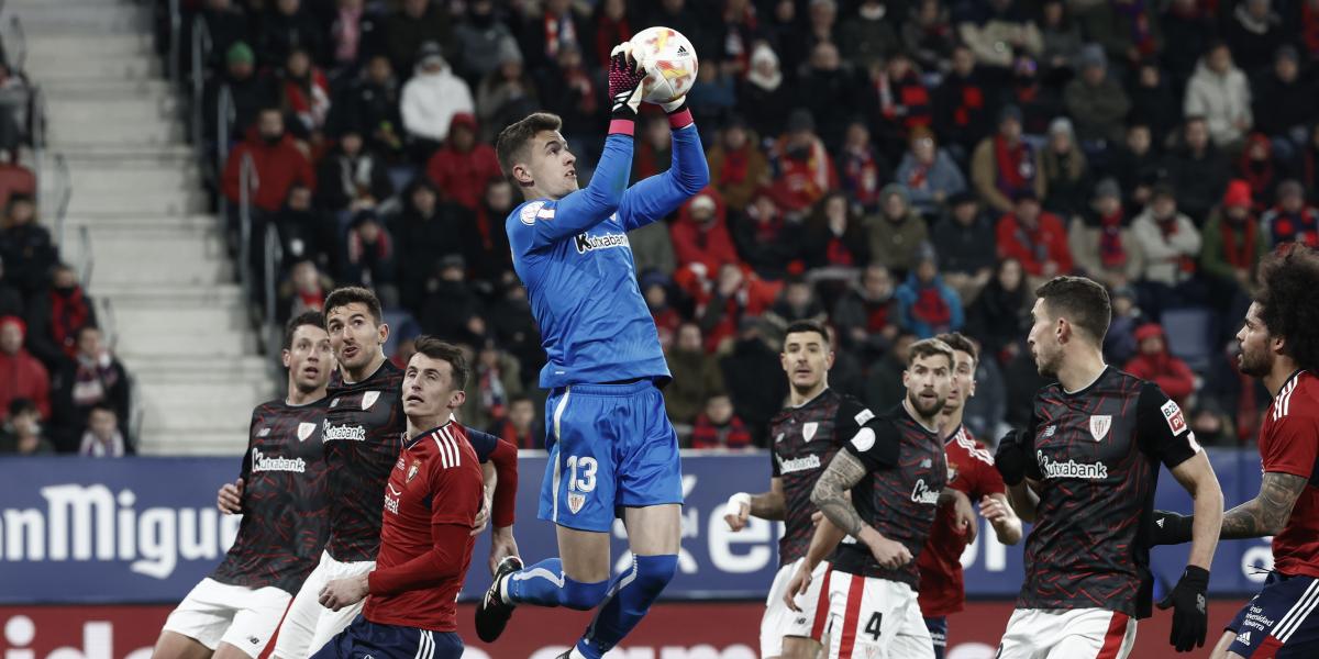 El dato diferencial en Copa entre los porteros del Athletic