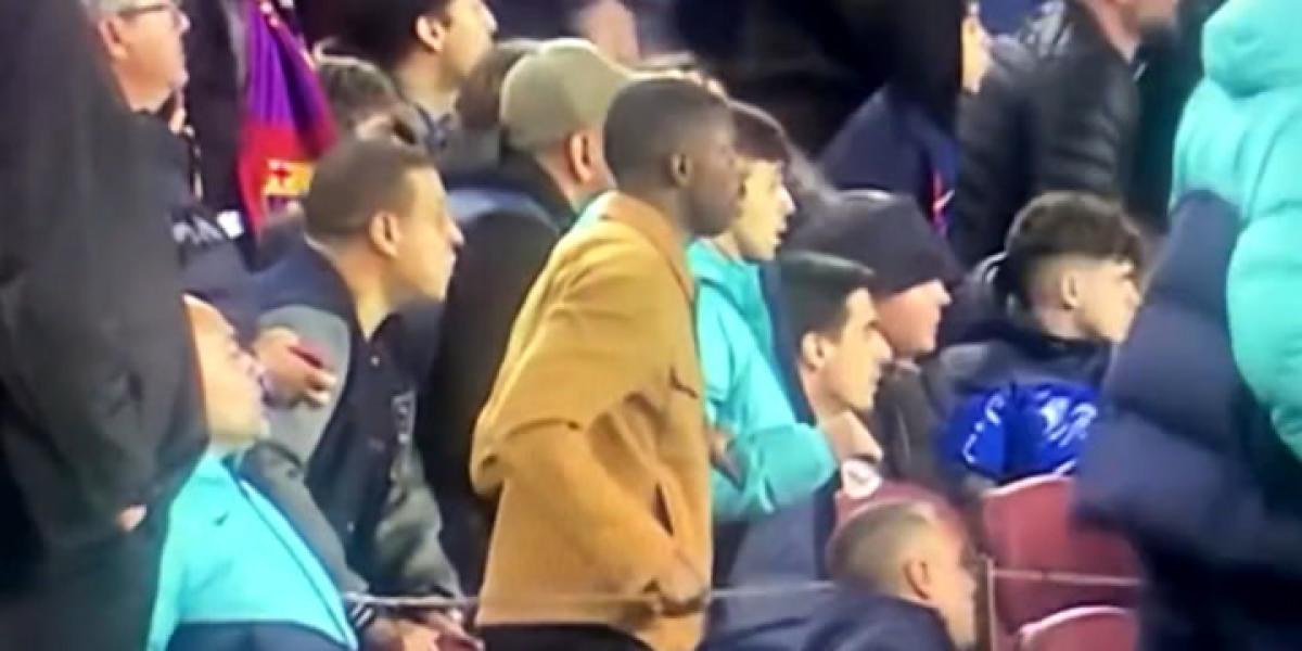 El accidente de Dembélé celebrando el gol de Kessie