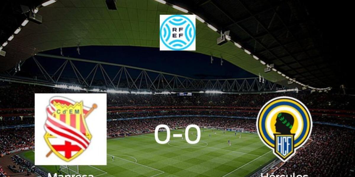 El CE Manresa y el Hércules se reparten los puntos en un partido sin goles (0-0)