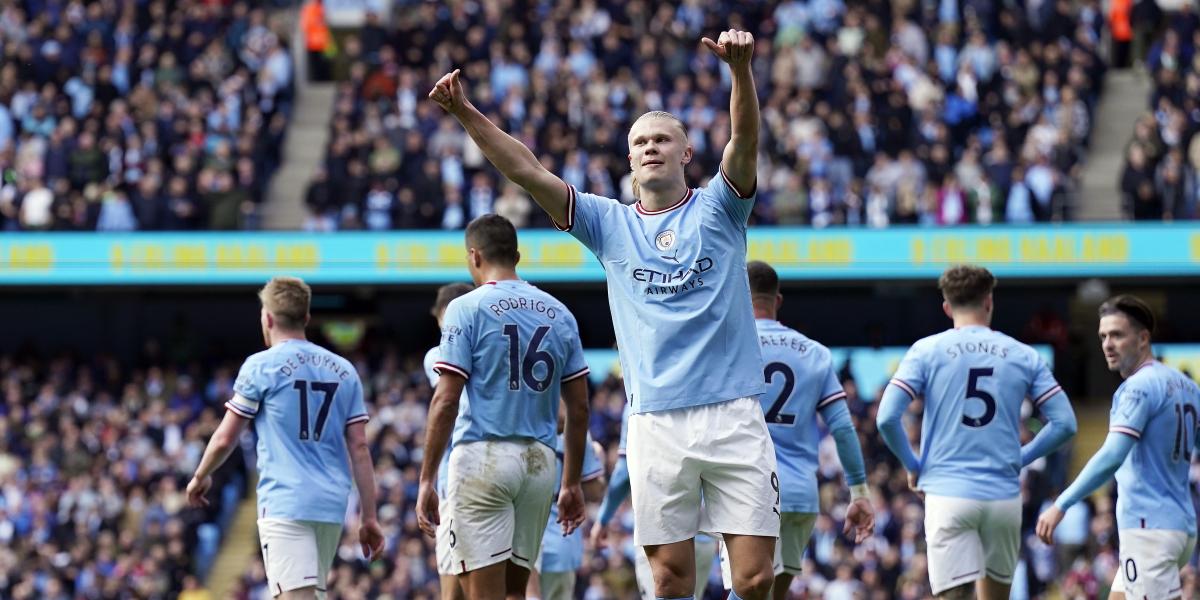 3-1: El City necesita solo media parte de Haaland para triturar al Leicester