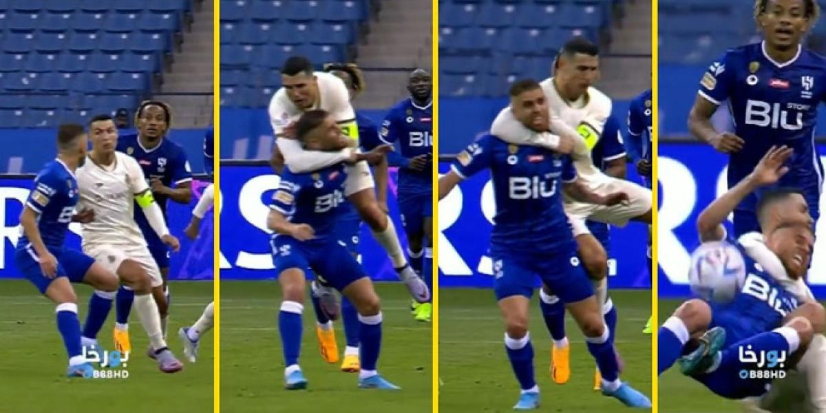 ¡Llave de karate de Cristiano Ronaldo!