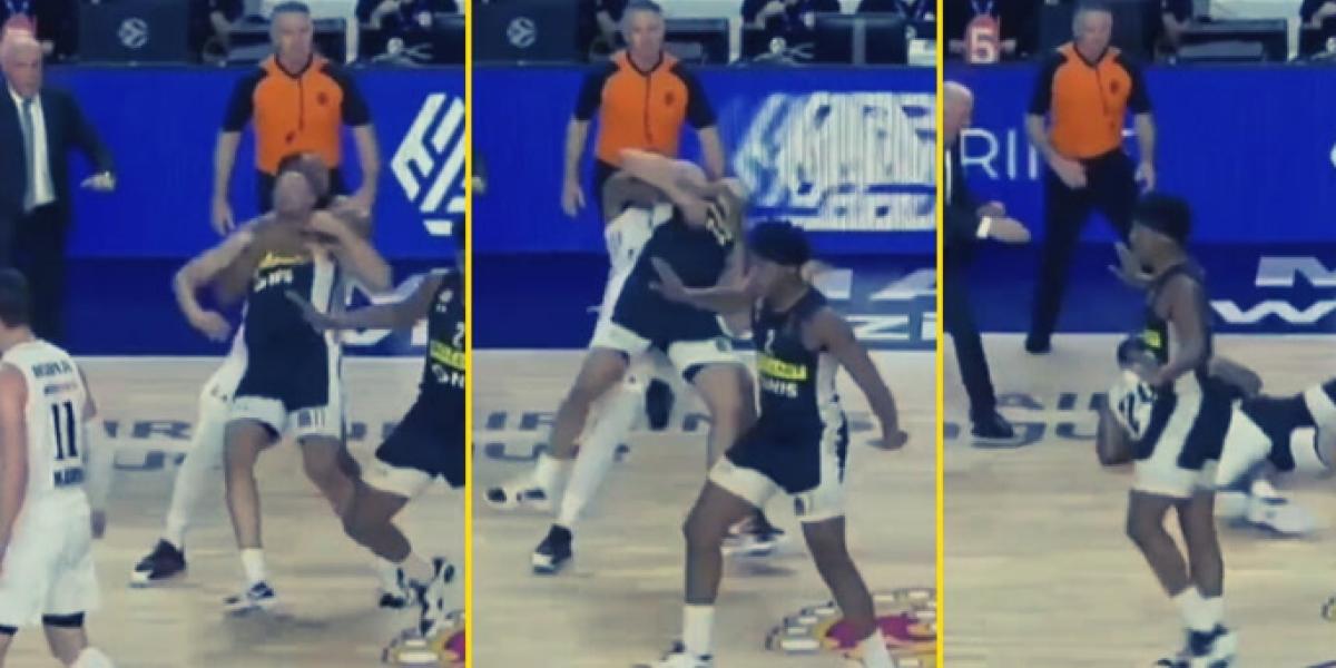 Así fue la llave de karate de Yabusele a Exum
