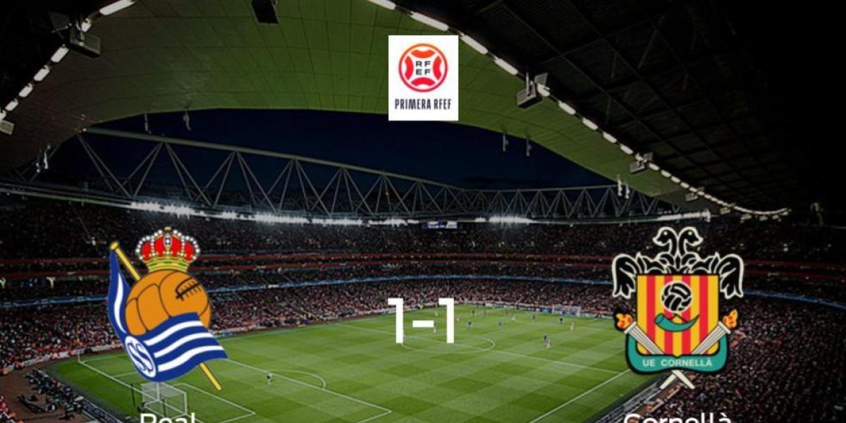 La Real Sociedad B y el Cornellà firman tablas en el Reale Arena (1-1)