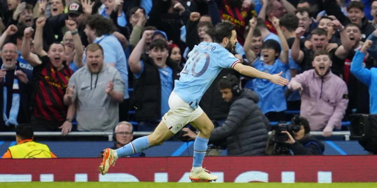 Bernardo Silva culmina una gran jugada colectiva para marcar el primero del City al Madrid