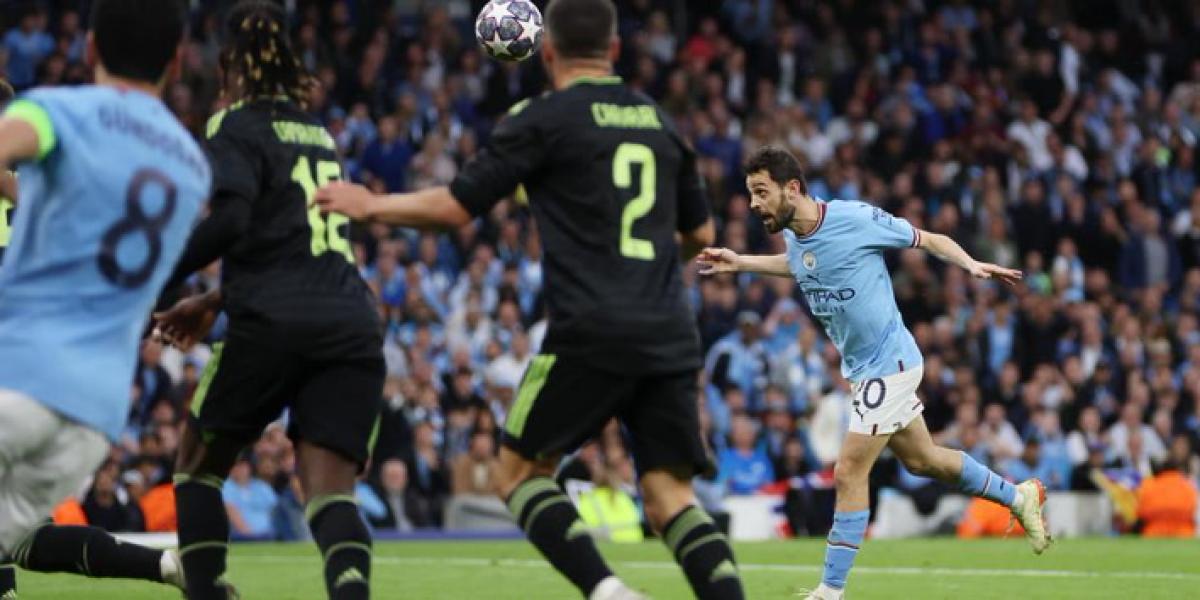 Bernardo Silva anotó con un sutil cabezazo el segundo ante el Real Madrid