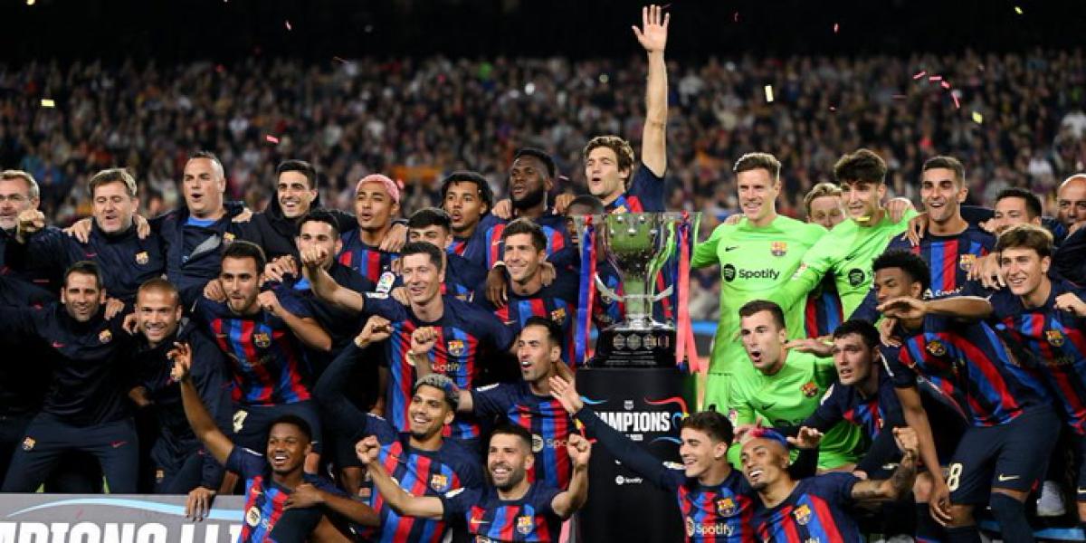 Los mejores momentos de la celebración del título en el Camp Nou