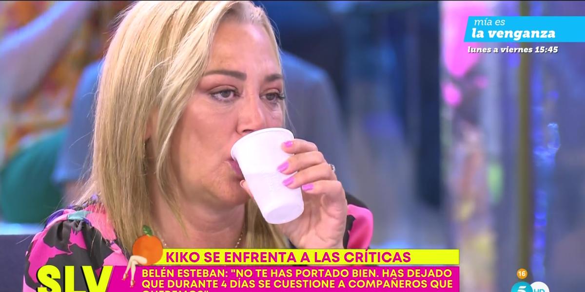 Belén Esteban se rompe al discutir con Kiko Hernández en Sálvame