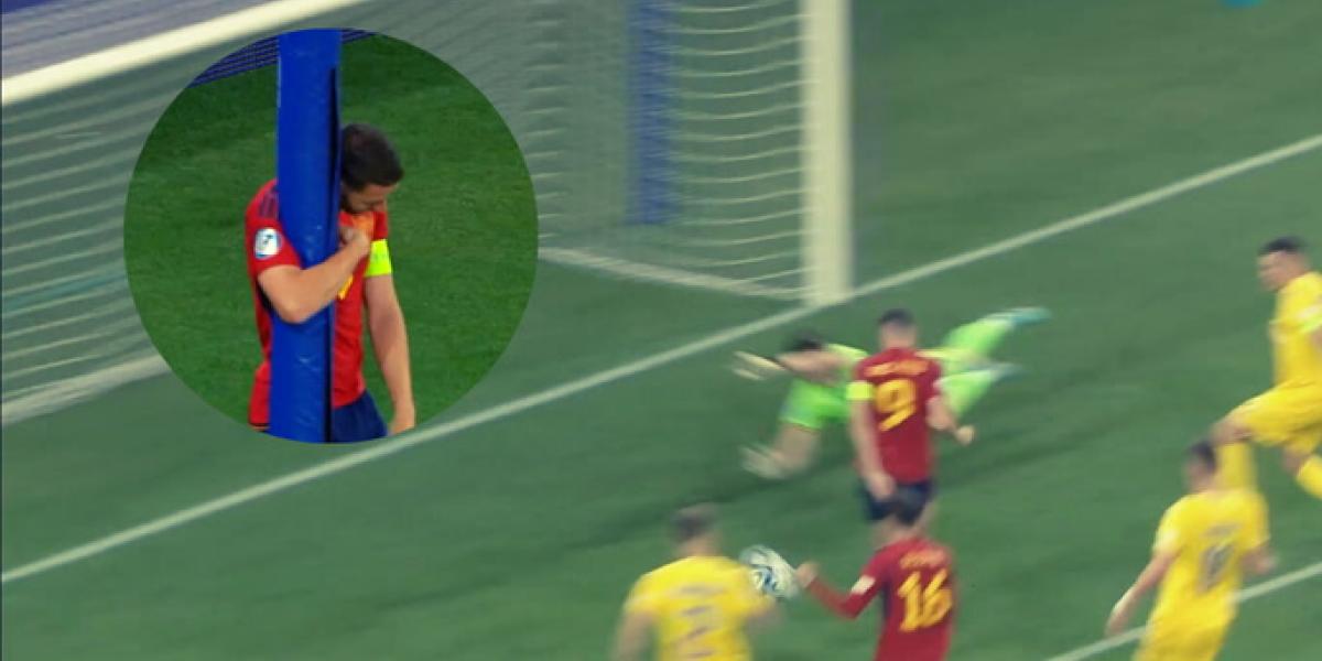 El increíble no-gol de Abel Ruiz ante Rumanía