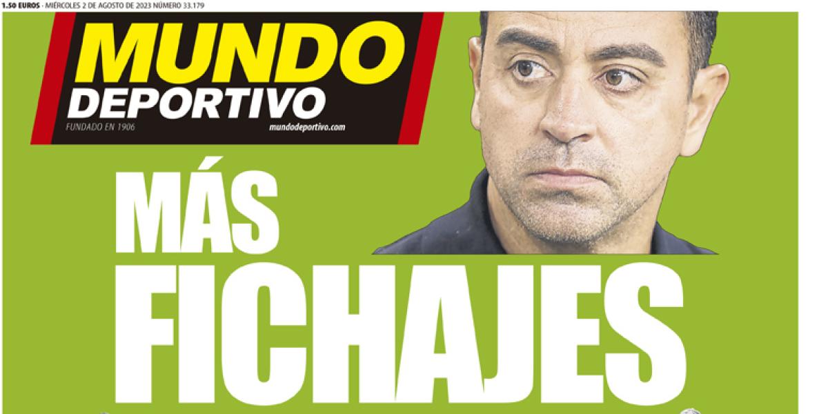 Portada de Mundo Deportivo del miércoles 2 de agosto de 2023