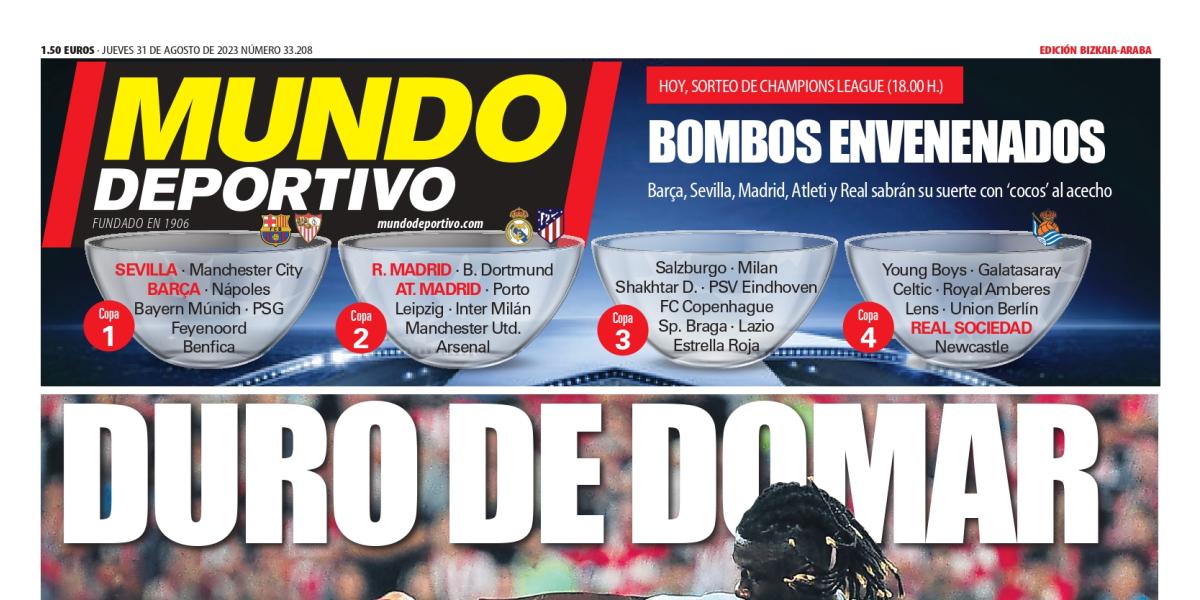 Portada de Bizkaia-Araba de hoy jueves