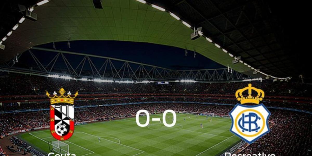 El Ceuta y el Recreativo se reparten los puntos en un partido sin goles (0-0)