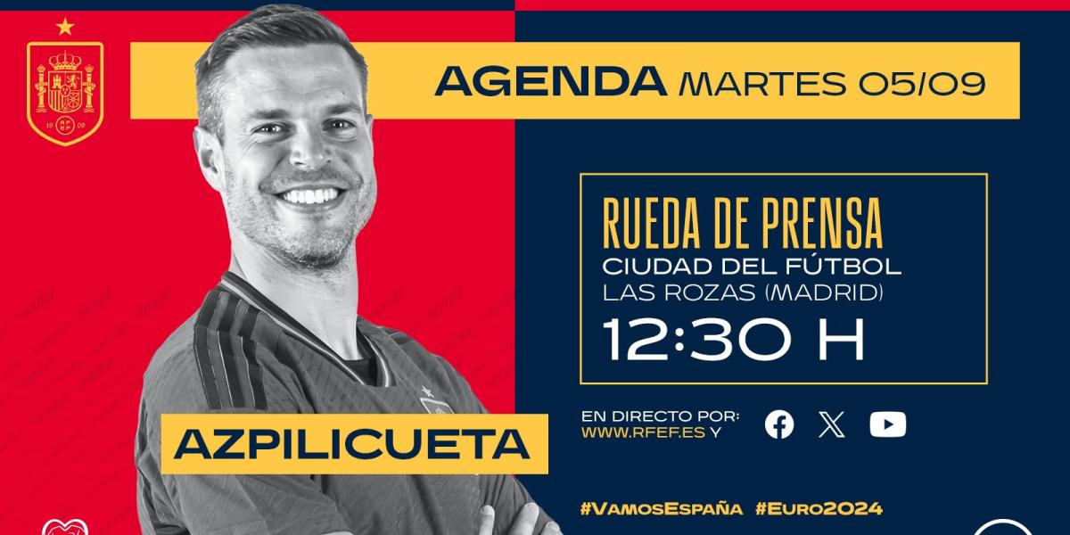 La rueda de prensa de Azpilicueta, en streaming