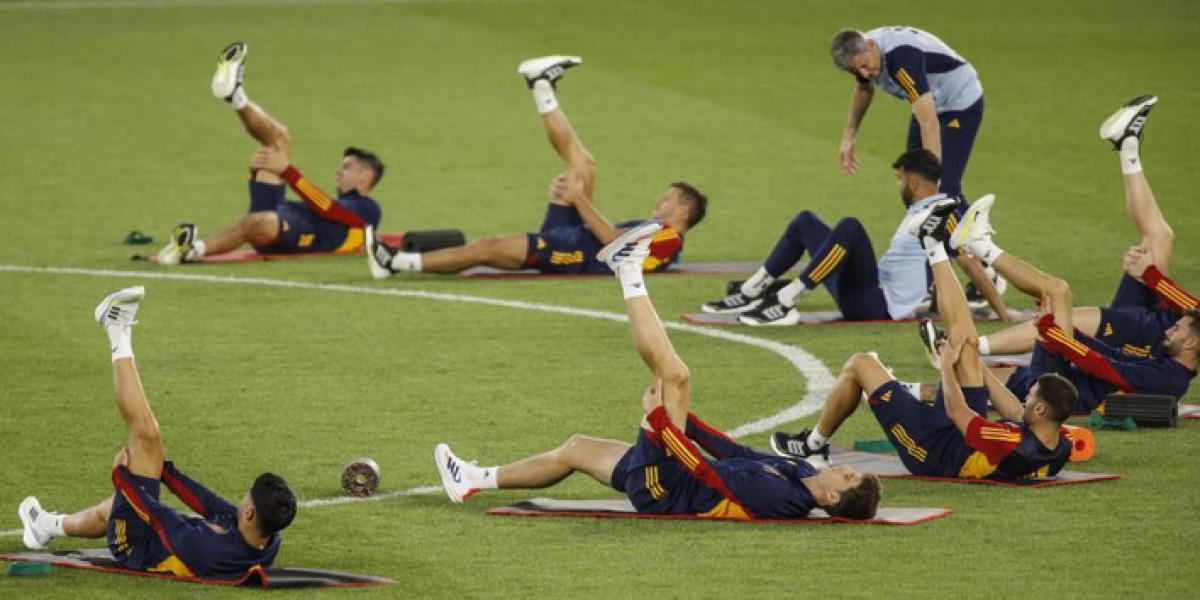 Entrenamiento de la selección española en Georgia