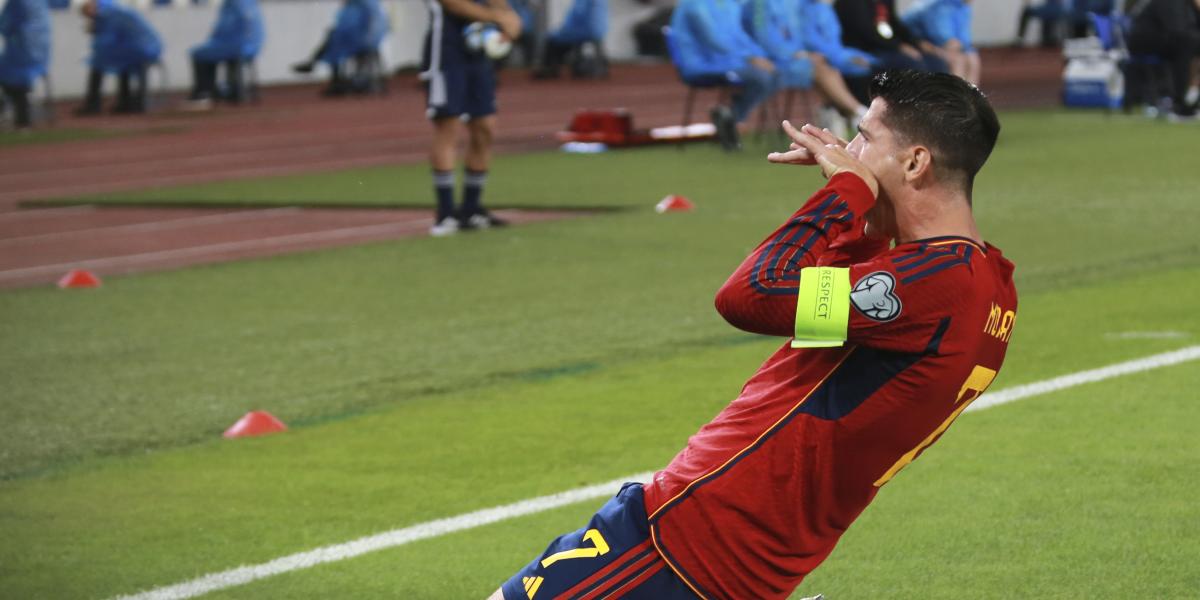 Así fueron los tres goles de Morata con La Roja