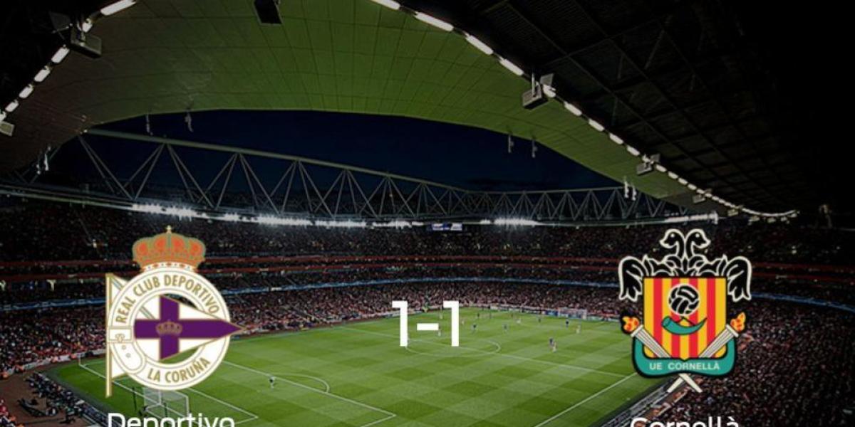 El Deportivo y el Cornellà terminan su encuentro liguero con un empate (1-1)