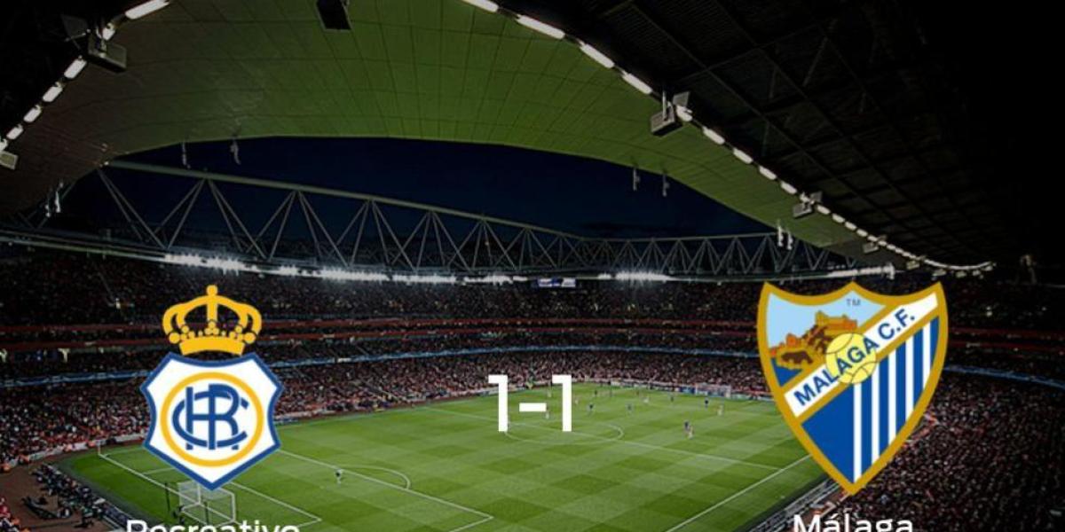 El Recreativo y el Málaga se reparten los puntos tras su empate a uno