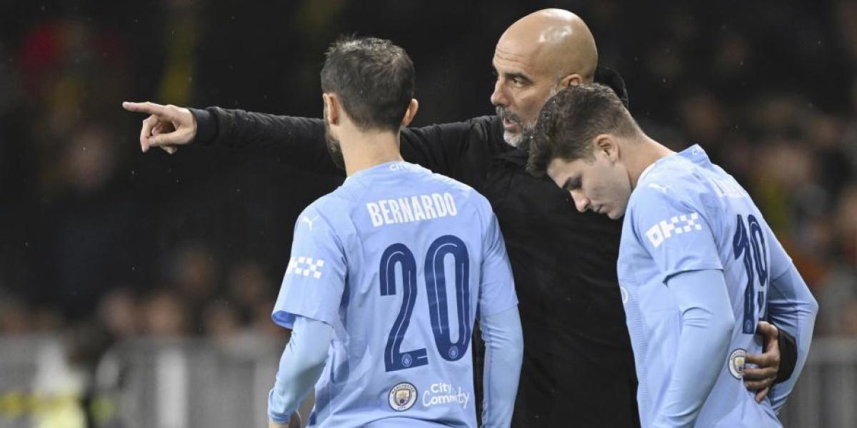 Guardiola, rendido a Bernardo Silva tras su exhibición ante el United