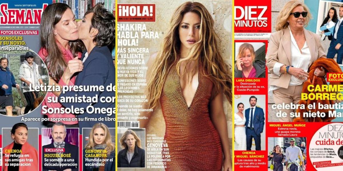 Las confesiones de Shakira y la nueva novia de Miguel Ángel Muñoz, en las portadas