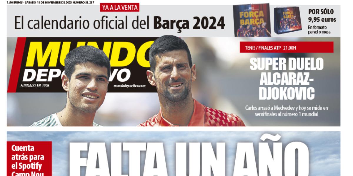 Portada de Mundo Deportivo del sábado 18 de noviembre de 2023