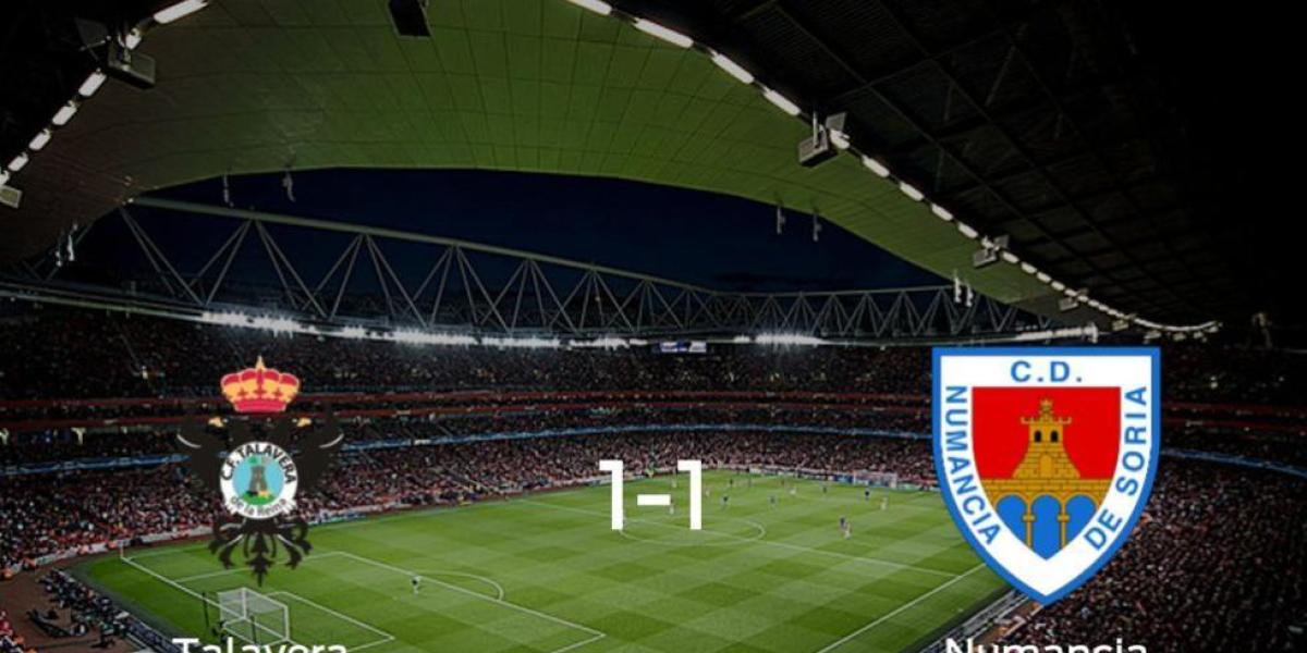 El Talavera de la Reina y el Numancia empatan 1-1 y se reparten los puntos