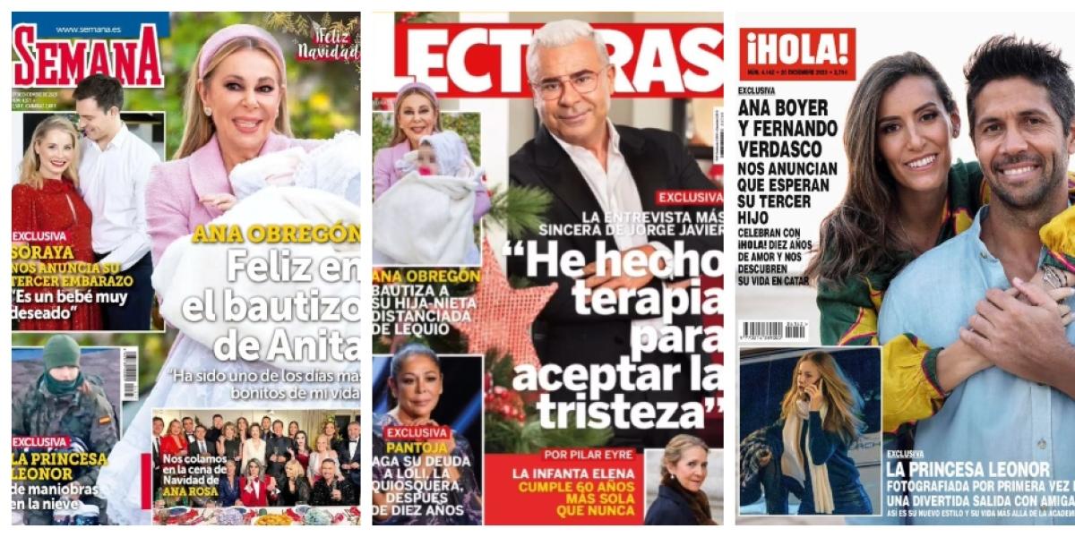 Jorge Javier, el bautizo de la hija-nieta de Ana Obregón y el nuevo novio de Carmen Alcayde, en las portadas