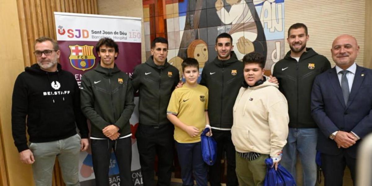 Visita del Barça al Hospital Sant Joan de Déu