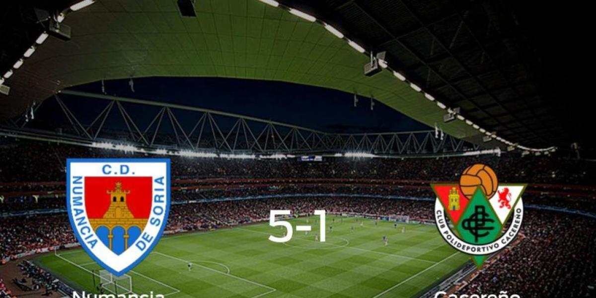 Goleada del Numancia por 5-1 frente al Cacereño