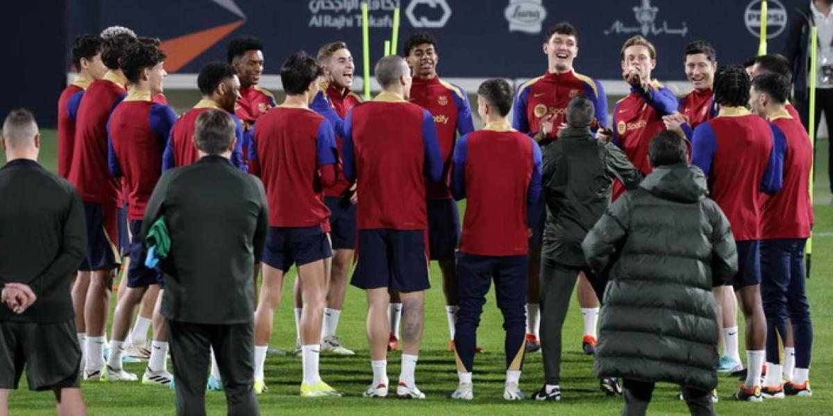 El Barça se ejercitó por última vez antes de la final de la Supercopa